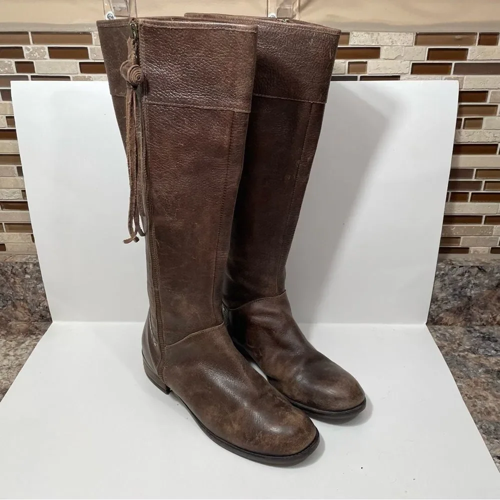 Anthropologie Schuler & Sons Brass Tracks Leather Boots
